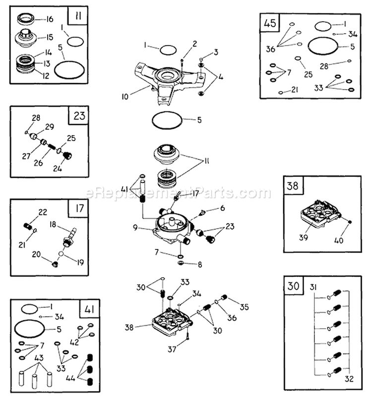 Page B Diagram and Parts List for 1330-0  Briggs and Stratton Pressure Washer